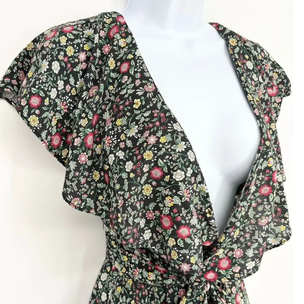 Abercrombie & Fitch Floral Ruffle Romper Size S - Picture 2 of 5
